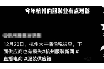 爆料！帶貨一姐薇婭涼了，紡服市場連鎖反應，中小企業(yè)處境或將更加困難